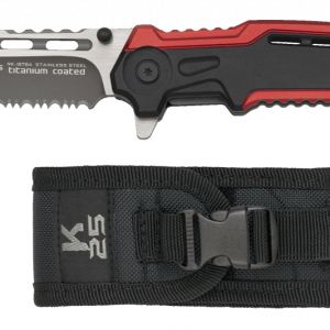 Σουγιάς K25 folding knife. Sheath. Red/black