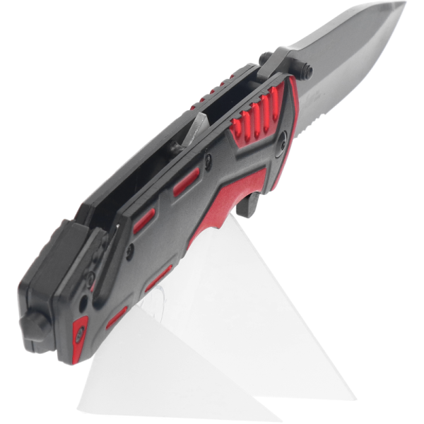 ΣΟΥΓΙΑΣ K25,Tactical pocket knife,Rubbered aluminium/red,9.4 cm , 19653