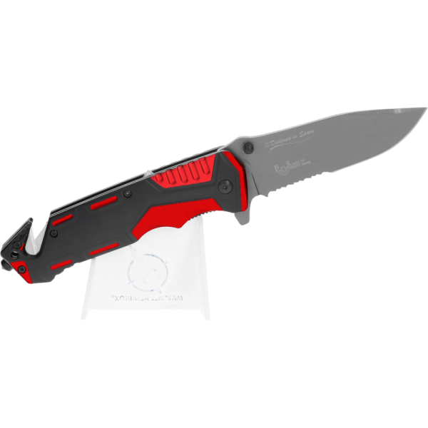 ΣΟΥΓΙΑΣ K25,Tactical pocket knife,Rubbered aluminium/red,9.4 cm , 19653