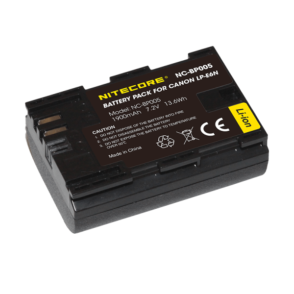 ΜΠΑΤΑΡΙΑ NITECORE for Canon LP-E6N, 7.2V , 1900mAh, 13.6Wh