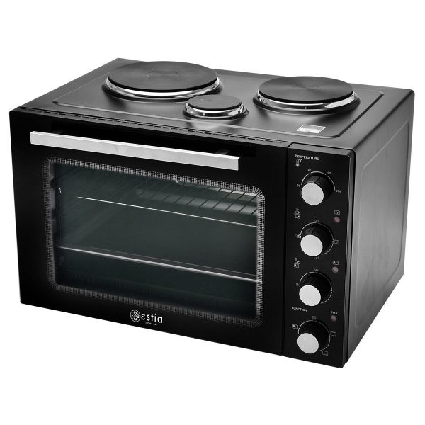 ESTIA ΗΛΕΚΤΡΙΚΟ ΦΟΥΡΝΑΚΙ COMPACT COOKER 2950W 48lt ΜΕ 3  ΕΣΤΙΕΣ ΚΑΙ ΛΕΙΤΟΥΡΓΙΑ ΑΕΡΑ