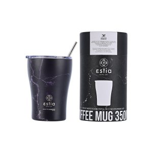 ESTIA ΘΕΡΜΟΣ COFFEE MUG SAVE THE AEGEAN 350ml PENTELICA BLACK