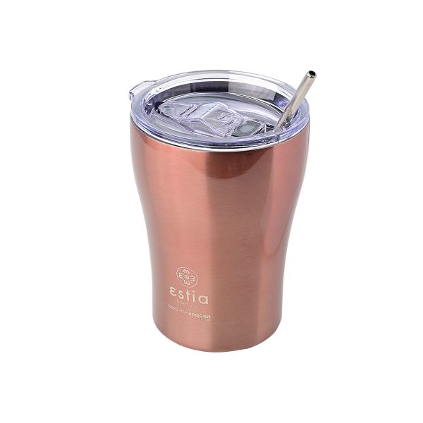 ESTIA ΘΕΡΜΟΣ COFFEE MUG SAVE THE AEGEAN 350ml ROSE GOLD